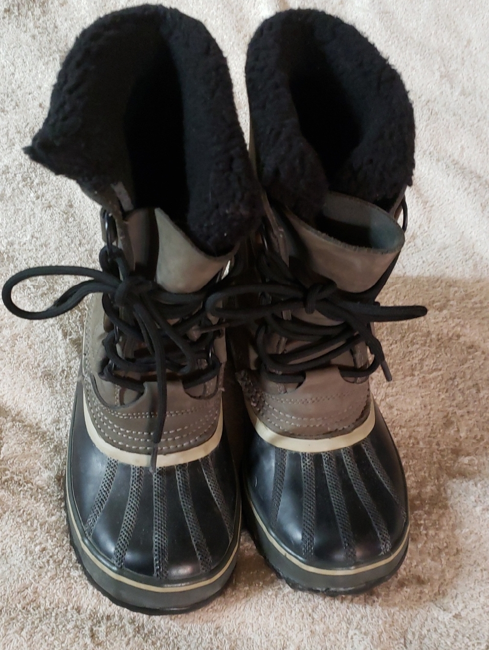 Sorel Joan Of Arctic Woman's Black and Grey Waterproof Winter Boot